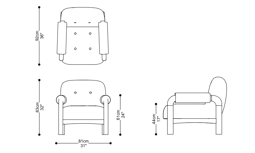 Imagem das dimensões principais do produto